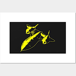 Lockheed SR-71 Blackbird - Yellow Design Posters and Art